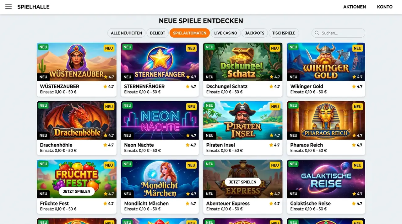 Neue Spiele & Spezialitäten — Staxino